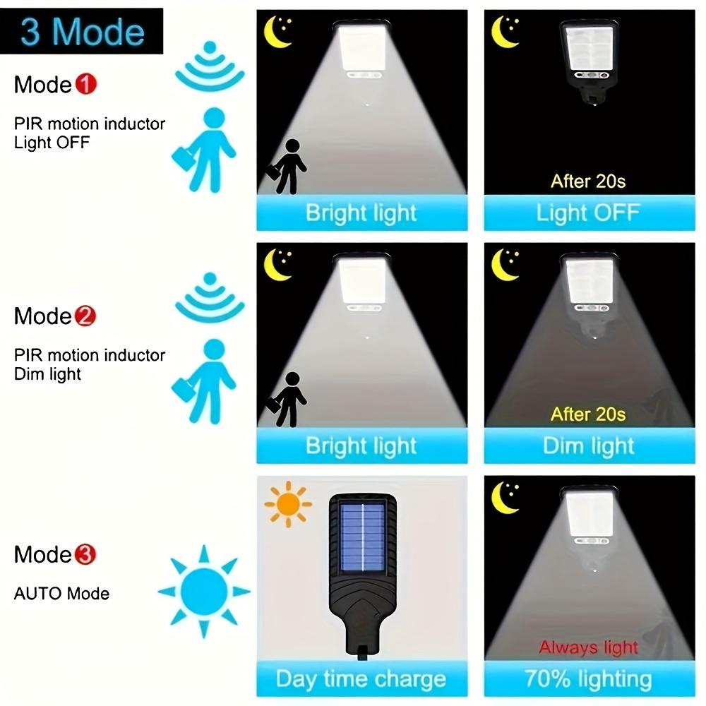 Solar Powered Outdoor Light, Motion-Sensor Outdoor Wall Light, Solar Street Lamp, Street Light with Remote Control 3 Modes for Yard, Garden, Street, Fence, Gazebo, Solar Lights Outdoor