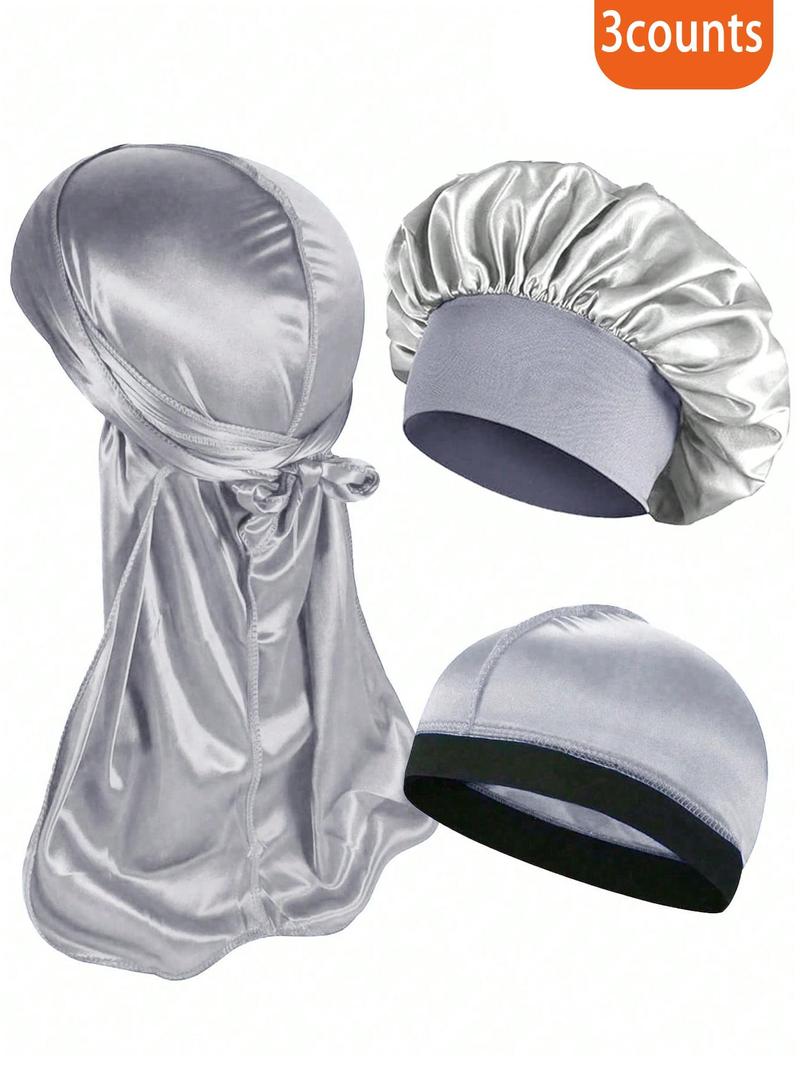 Solid Color Beanie Hat Turban Hat, Casual Comfortable Breathable Durag, Wave Cap for Men & Women, Outdoor Sports Home Daily Pirate Cap Sleeping Cap, Beanie Fitted