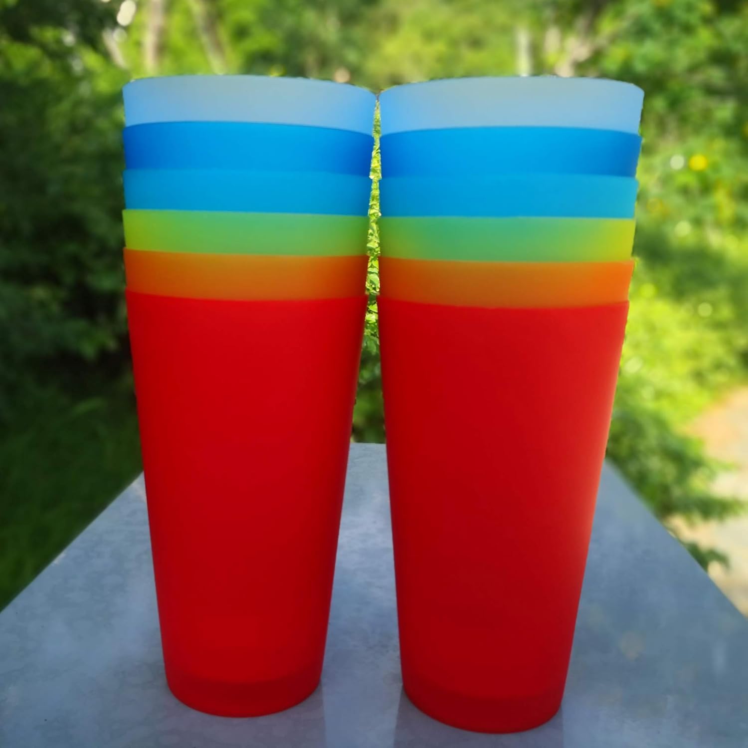 Large Plastic Cups - 32 oz Water Tumblers Unbreakable Drinking Glasses set  of 12 - Dishwasher Safe Big Plastic Cups for Kitchen Camping Party Outdoor  - TikTok Shop