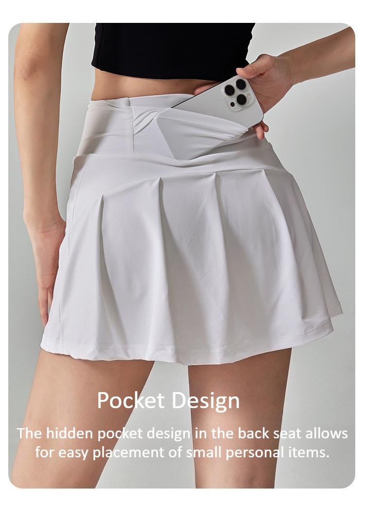 Plus Size Tennis Skort Sport Skirt With Built-in Shorts Anti-exposure 2-in-1 Athletic Dress for Running Workout Golf