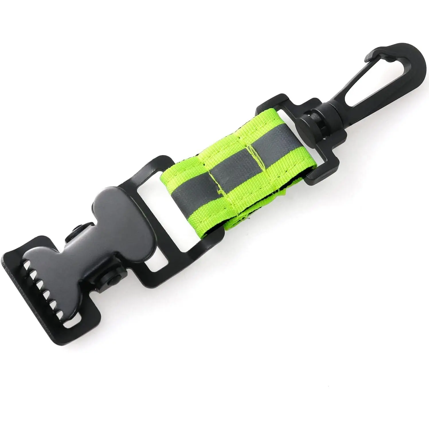 1Pcs Heavy Duty Firefighter Glove Strap with Trim, Ultimate Turnout Gear Bags Firefighting Glove Safety Strap, Green Reflective