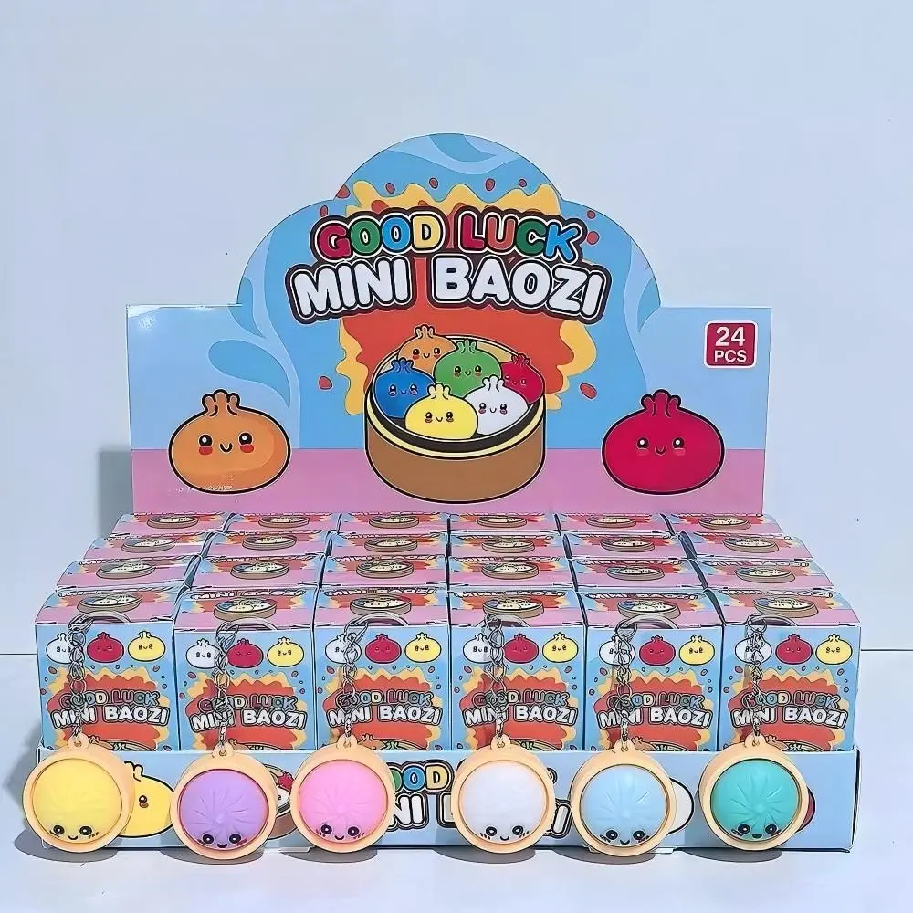 24 Mini Baozi Keychain Blind Box Set, School Prize Gift, Mini Hanging Decor, Fun Collectible Accessories, Unique Party Favors