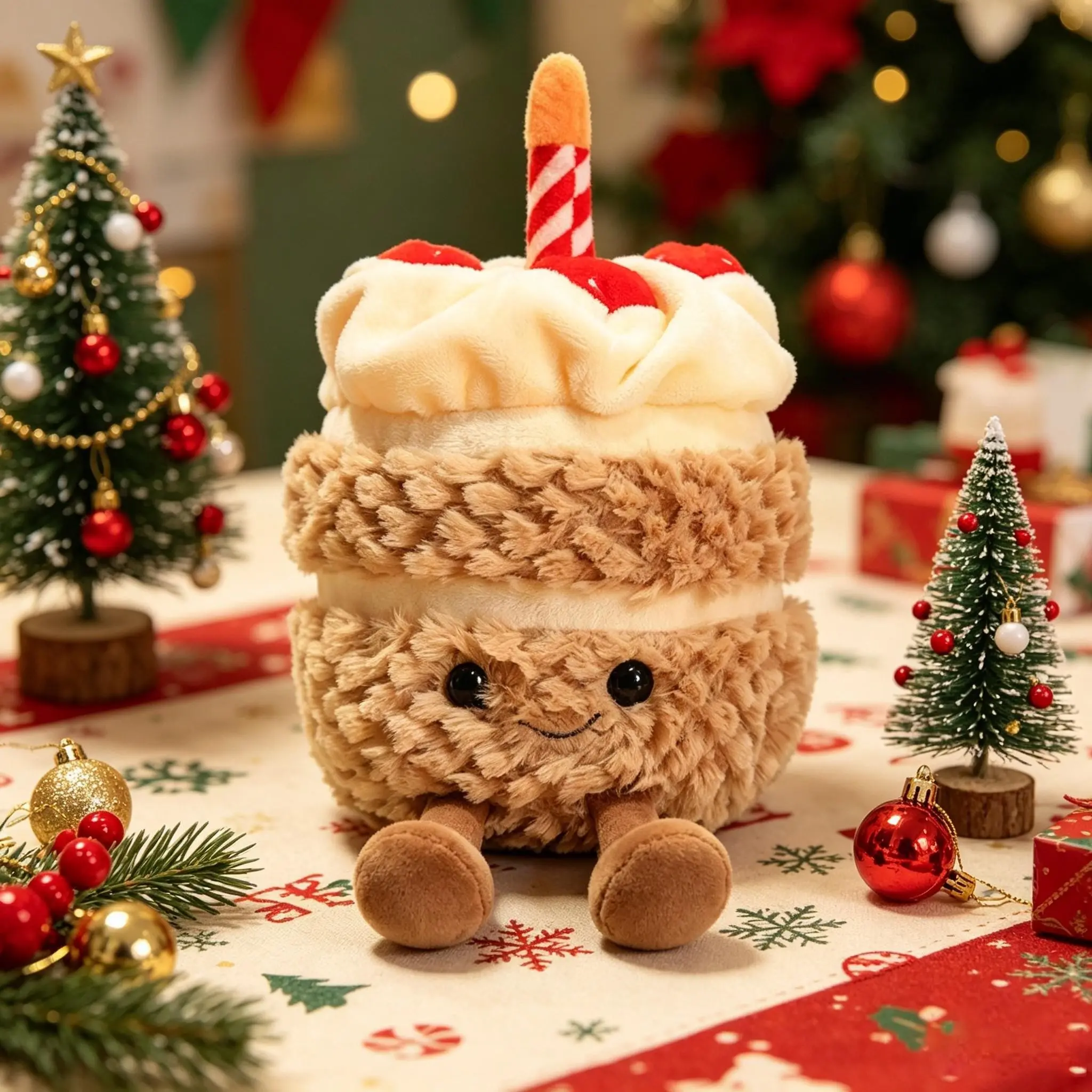 Birthday Cake Stuffed Toy, Happy Birthday Cake Stuffed Animal, Fun Collectible Plush for Kids and Adult Collectors, Perfect for Decorating Rooms and Birthday Gifts