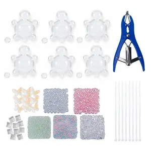 DIY Handmade Stress Relief Ball Kit, Transparent Turtle Skin, Shiny Series, Includes 6 Accessories, 6 Balls, Expander Tool, 8 Straps, Instructions