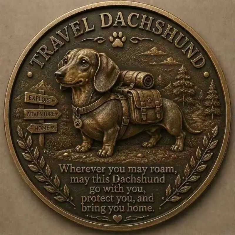 Dachshund Travel Souvenir Coin, Perfect Gift for Travel Enthusiasts, Unique Keepsake for Dog Lovers, Ideal Present for Travelers