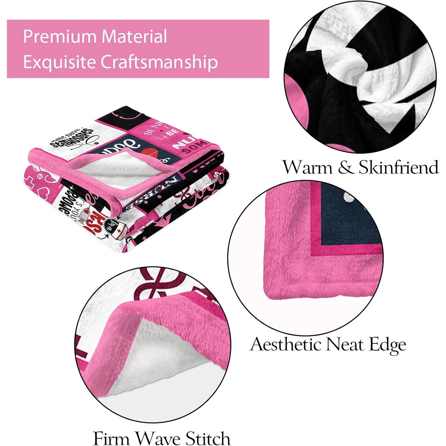 Nurse Blanket 80"X60", Nurse Gifts for Women, National Nurses Day Gifts for Nurse, Nurse Gift for Her, Nurse Week Gifts, Nurse Practitioner Gifts, Nurse Appreciation Gifts, Christmas Birthday Graduation Gifts for Nurse