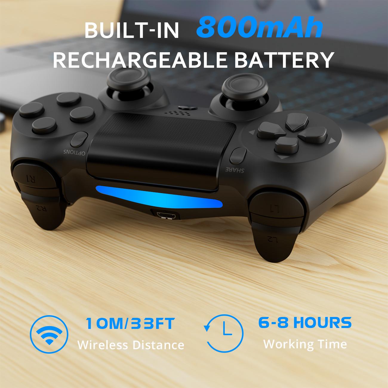 Black  DigitalWireless Controller for PS4- Dual Vibration, 6 Axis Motion Control & Linear Triggers, Compatible with PS4/PS3/PC/iOS/Android -Camouflage Red