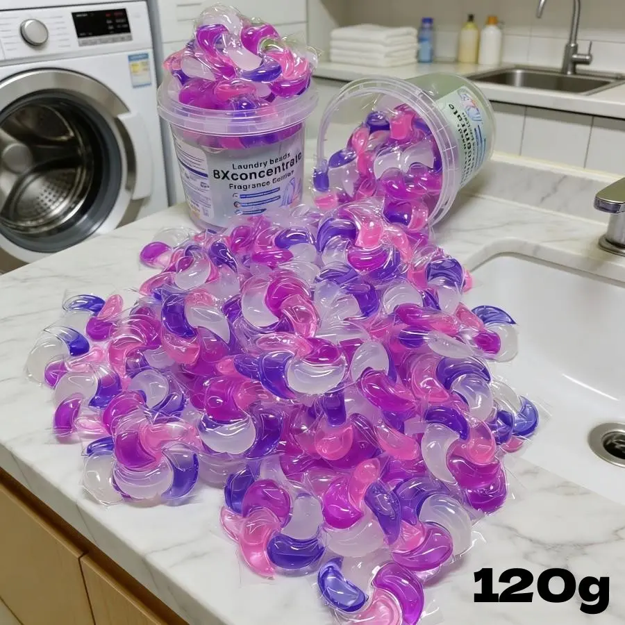 120g Four-In-One Concentrated Scented Laundry Pods, Delicate Fragrance, Deep Cleaning, Fabric Softening, Long-Lasting Scent, Quick Dissolve, Home Use, Laundry Detergent Pods