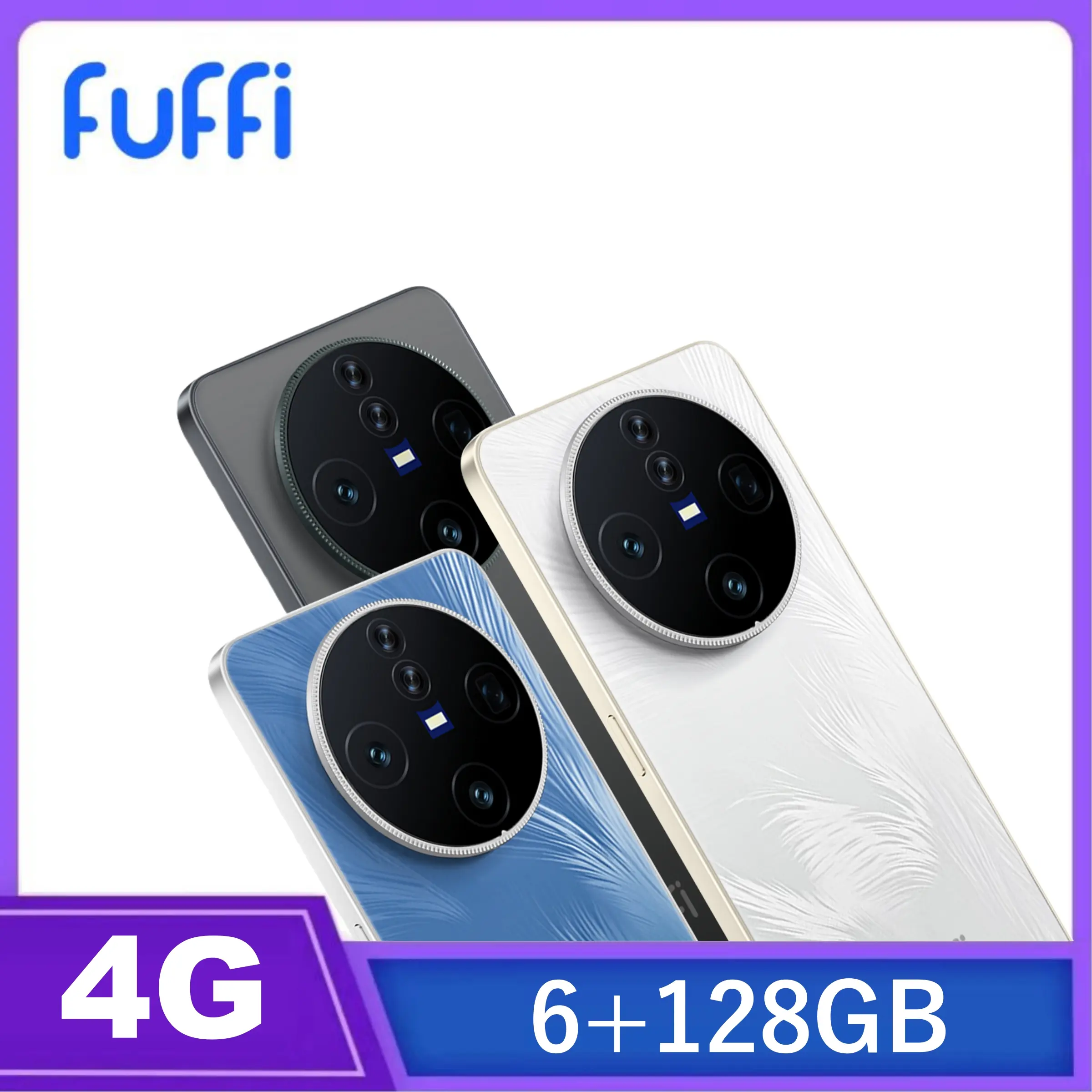 FUFFi-6+128GB Smartphone, 6.53-Inch Display, 16mp Camera, 4G Network, 4000mah Battery, Dual Sim, Octa-Core Android Phone