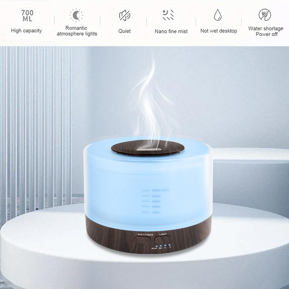 Complete Aromatherapy Set: Large Air Humidifier & Diffuser with Timer, 7-Color Mood Lights & 6 Premium Fragrance Oils Included