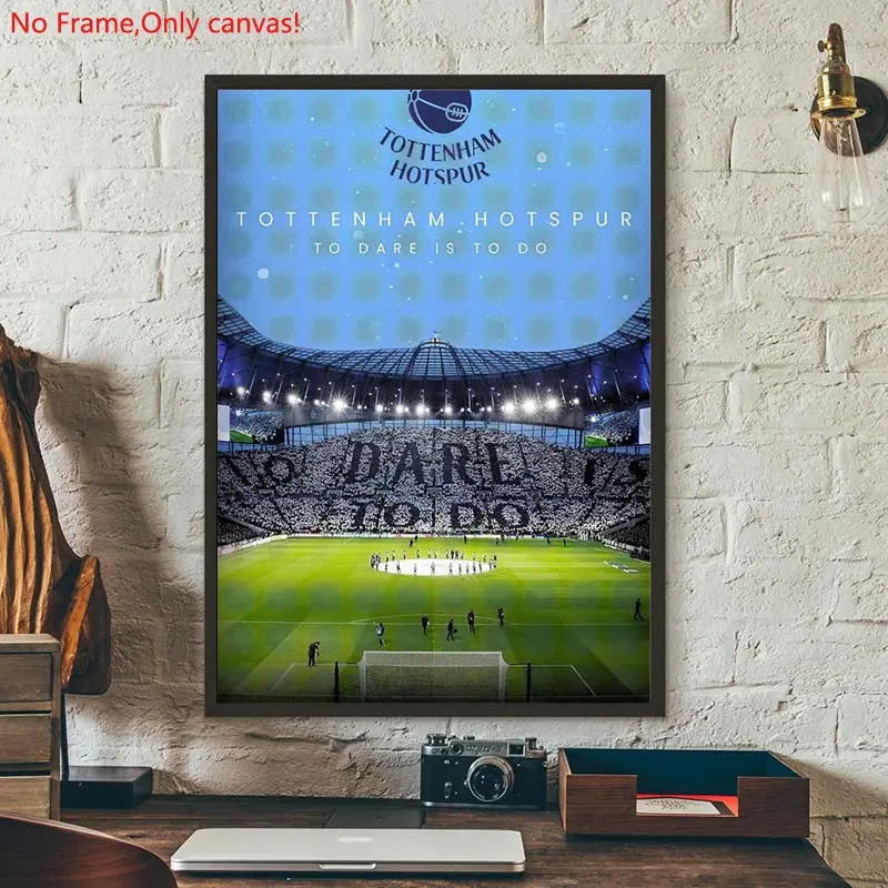 1 piece/set frameless canvas painting print poster, Classic Football player art,Tottenham Hotspur Stadium, a perfect gift for football loves, ideal gift for bedroom, living room, dorm hallway, kitchen, mural, wall decoration, room decor, Artwork