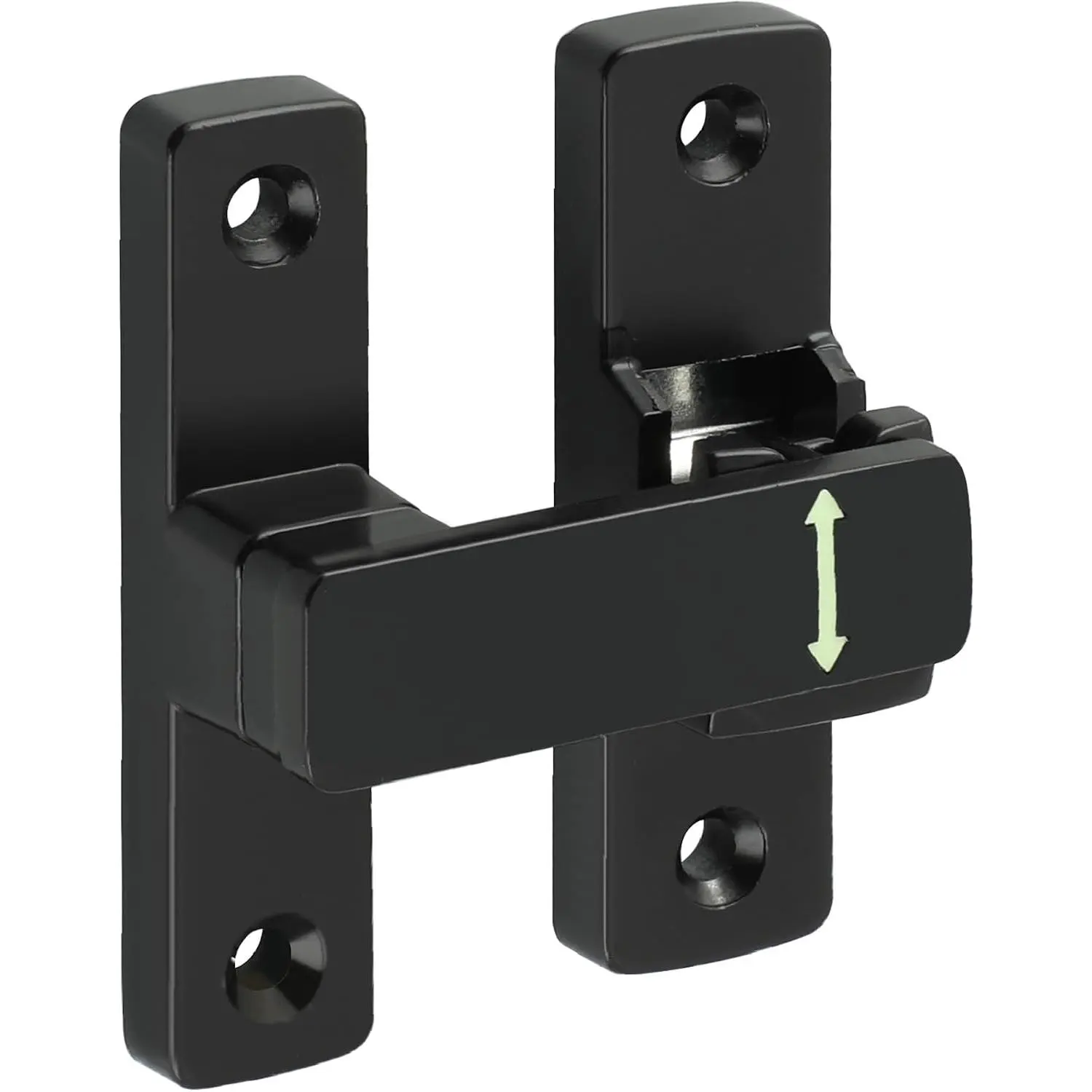 Sliding Barn Door Lock, 90/180  Flip Door Lock Latch, Black | Protecting Safety Sliding Gate Latches Heavy Duty Hardware Door Latch for Barn Garden Fence Window Bathroom Cabinet