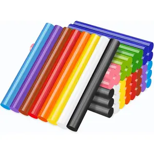 Colored Hot Glue Sticks Full Size, 48 PCS 0.43" Dia x 4" Long Hot Melt Glue Sticks, 12 Colorful EVA Adhesive Glue Stick Standard for DIY Art Craft Stamp Repairs Gluing Projects