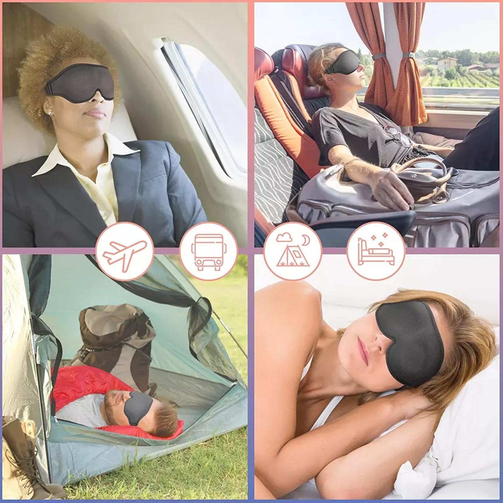3D Sleep Mask Blindfold Sleeping Aid Eye Mask Soft 99% Slaapmasker Foam Blockout Memory Mask Face Cover Light Eyeshade Eye X8F1