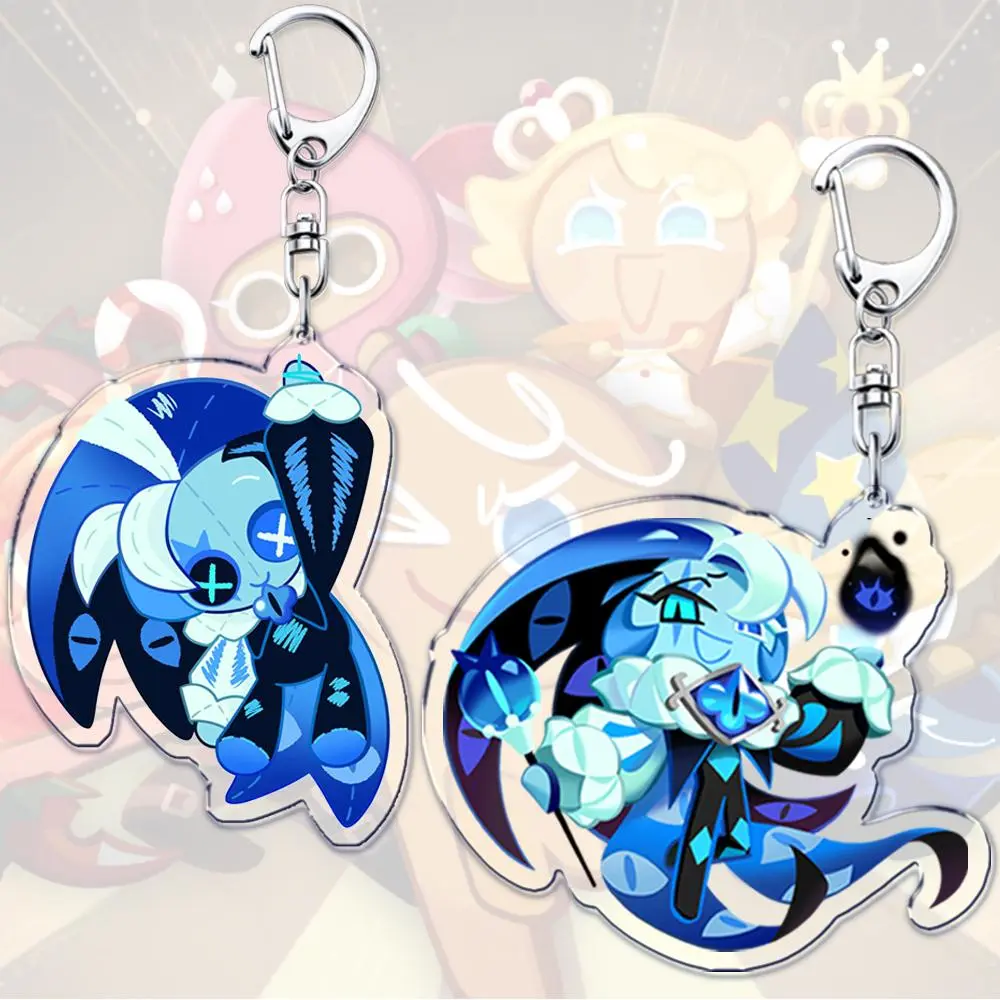 Kawaii 3D Acrylic Keychain, Shadow Milk & Pure Vanilla Themed Character Bag Pendant, Durable & Scratch-Resistant with UV Print, Collectible Gift for Fans