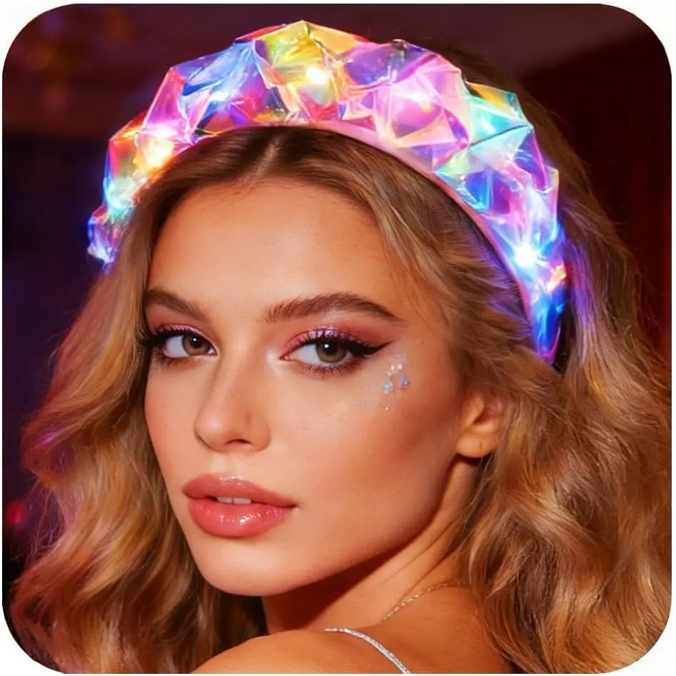 Light Up LED Headbands Glow Costume Hair Accessories for Women and GirlsGift