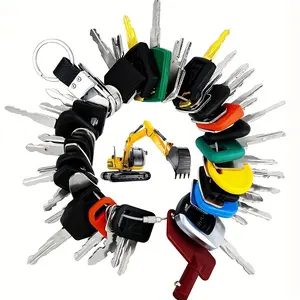 50 Heavy Equipment Keys Master Set/Ignition Master Keys Set Fits JD Hyster Komatsu Kubota Yanmar Takeuchi Ford New Holland Volvo JCB Cat Key