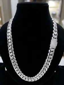 22Mm personalized trend heavy industry Cuban jewelry, multi-specification size selection, gold-plated and diamond dual craftsmanship, suitable for a variety of wearing styles, anniversary collection gifts, trendy hip-hop jewelry