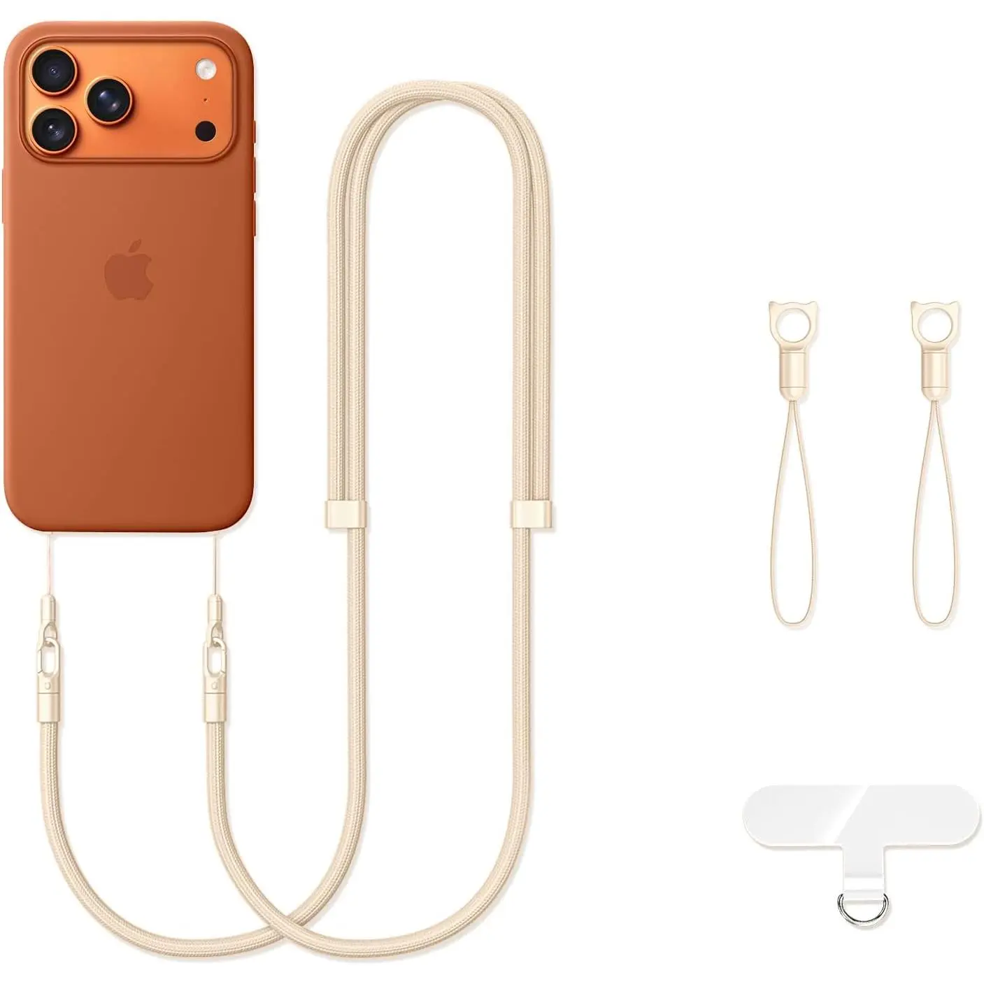 Phone Lanyard with 1 Phone Tab+2 Lanyard Holes, Camera Strap Crossbody Strap, Comfortable Durable, Anti-loss Outdoor & Travel for  17/Air/Pro/Max Phone Cases