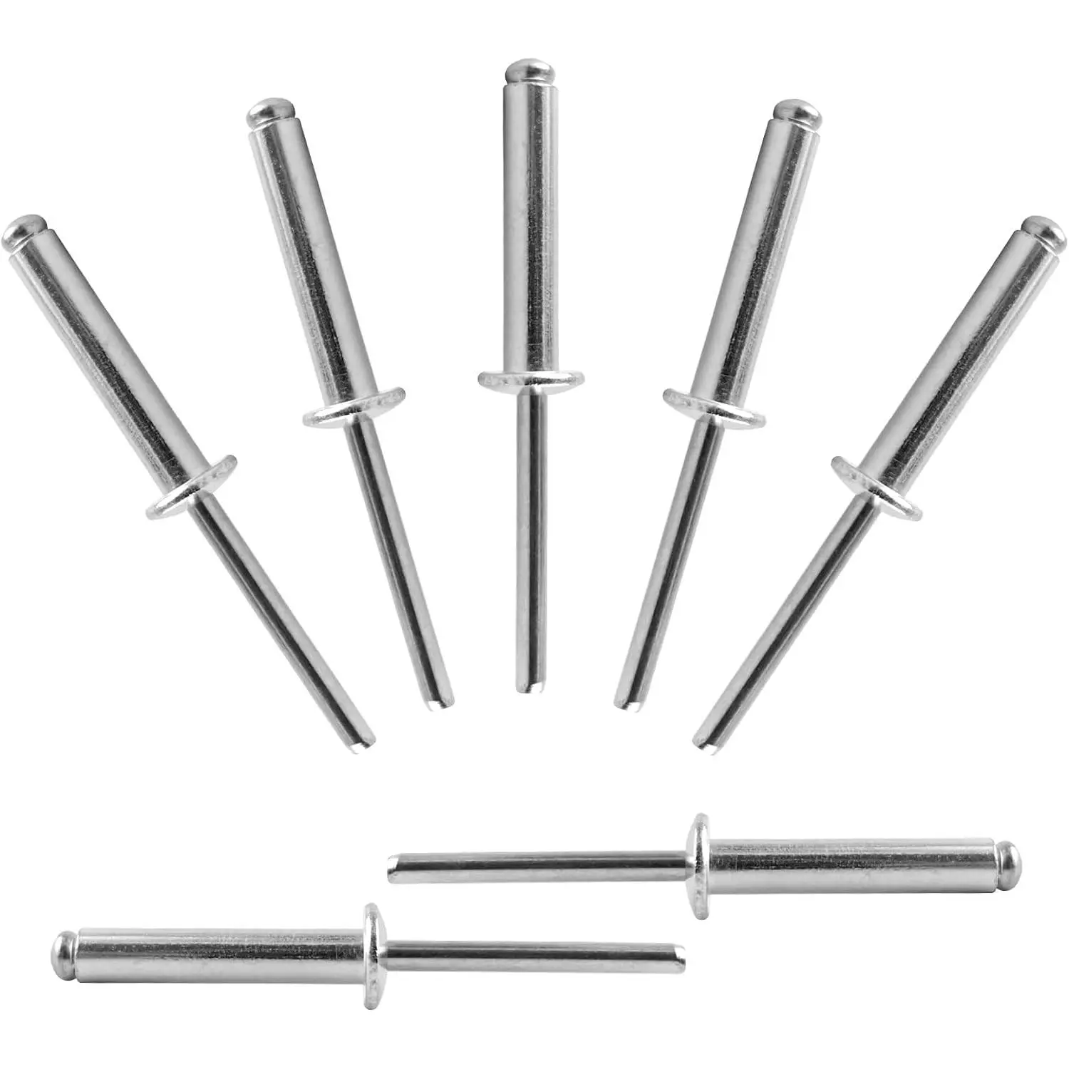 110 Pcs 3/16" x 1" Aluminum Blind Rivets, 4.8 x 25mm Pop Rivets with Aluminum Grip and Steel MandrelGift