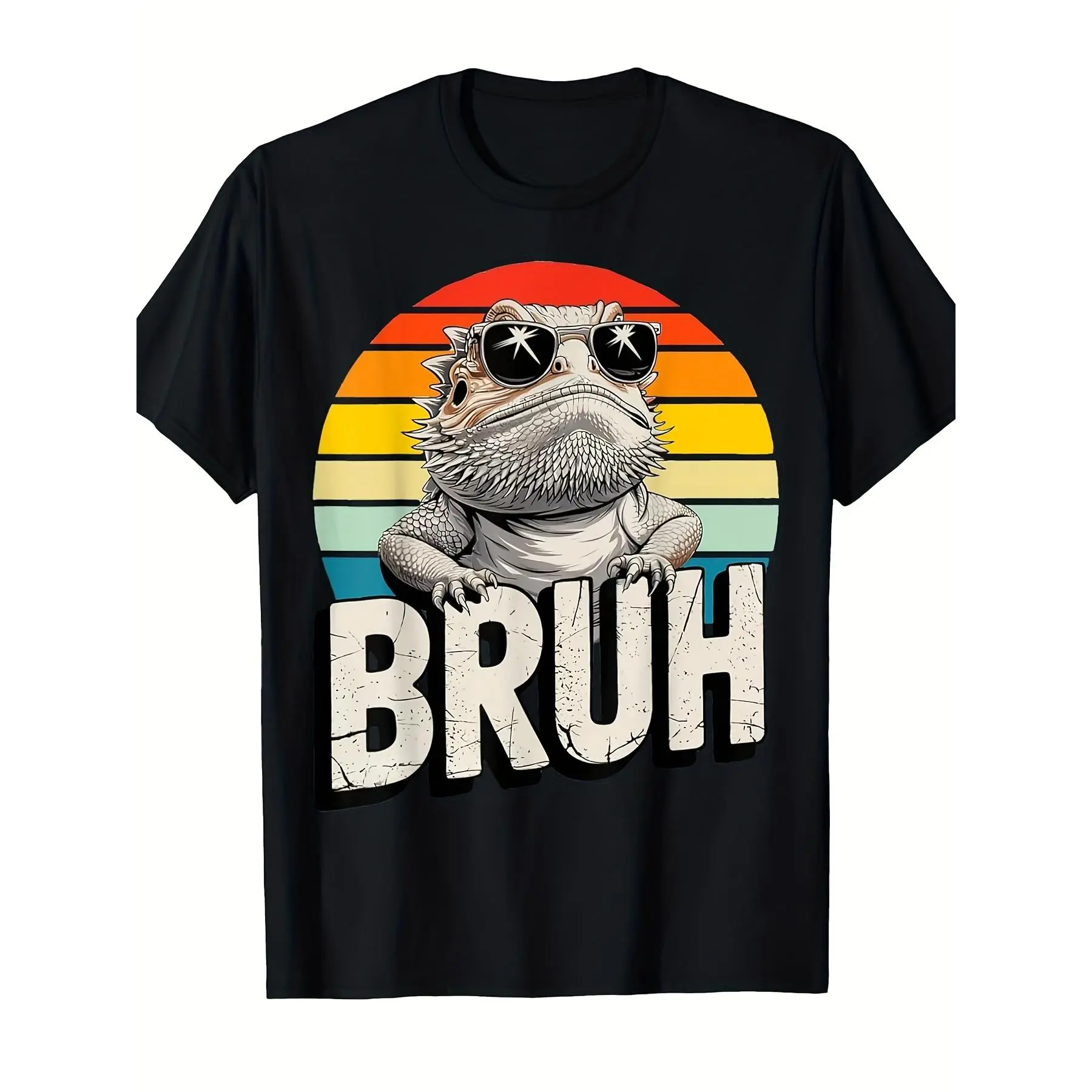 Funny Gaming Bearded Dragon T Shirt Unisex 100% Cotton Graphic Tee, Reptile Lover Gamer Shirt, Casual Short Sleeve Crew Neck Top, Ships from USA