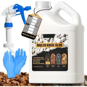 Mulch Glue - 68oz Mulch and Rock Glues for Landscaping, Pea Gravel & Bark,  Stabilizing Gravel Glue with Applicator  to Use Mulches Glues for Rocks Locking  Mulches