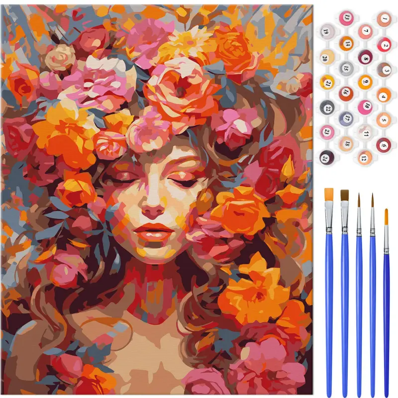 Paint by Numbers for Adults Beginners, DIY Paint by Numbers on Canvas for Kids,Oil Painting Kits for Gift Home Wall Decor,16x20 Inch