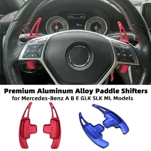 Premium Aluminum Alloy Paddle Shifters for Mercedes-Benz A B E GLK SLK ML Models - Ergonomic Steering Wheel Shift Extension 2011-2017