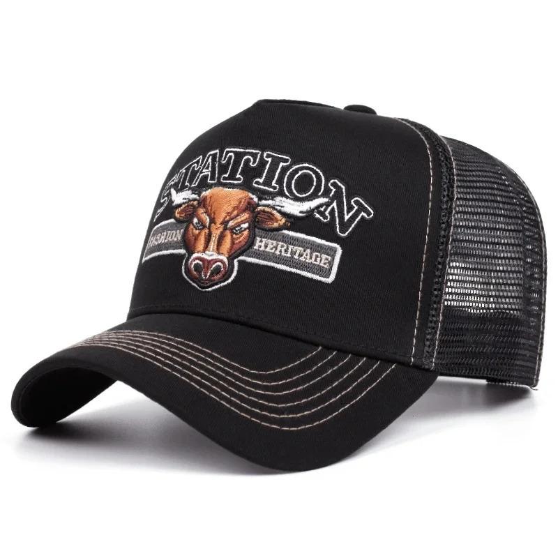 Hot Sale Unisex Summer Fishing Cap Breathable Mesh Trucker Hat Men Women Big Fish Fisherman Sports Snapback Hat Outdoor Cap