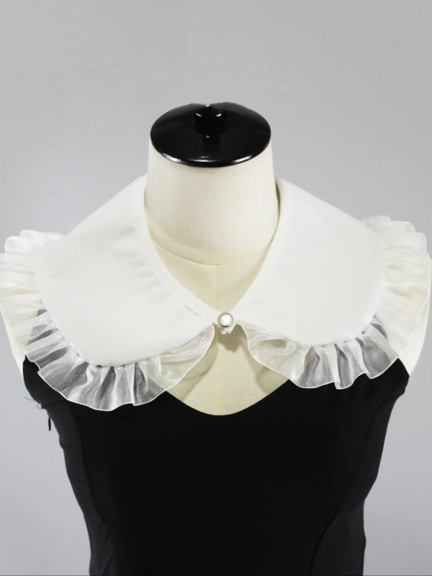 Elegant Lace Pearl Fake Collar, Versatile Shirt Layering Accessory, Sweet Babydoll Inner Outer Wear Decorative Collar