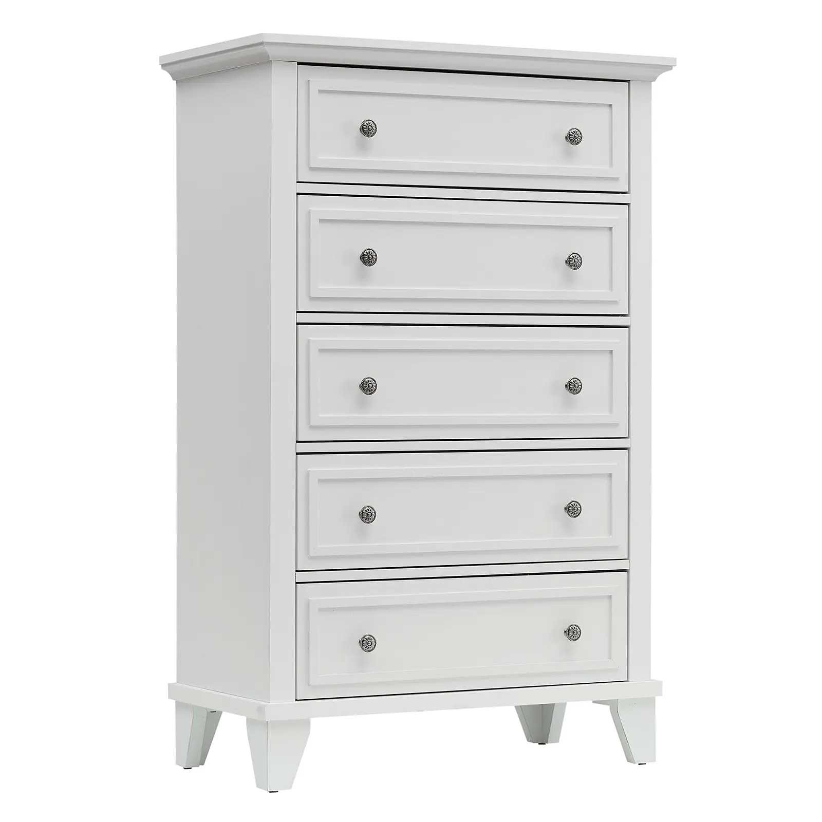 5 Drawer Dresser, Modern Chest of Drawers, Wide Storage Tower, Tall Organizer Storage Dresser Cabinet for Nursery Bedroom Entryway Hallway Living Room
