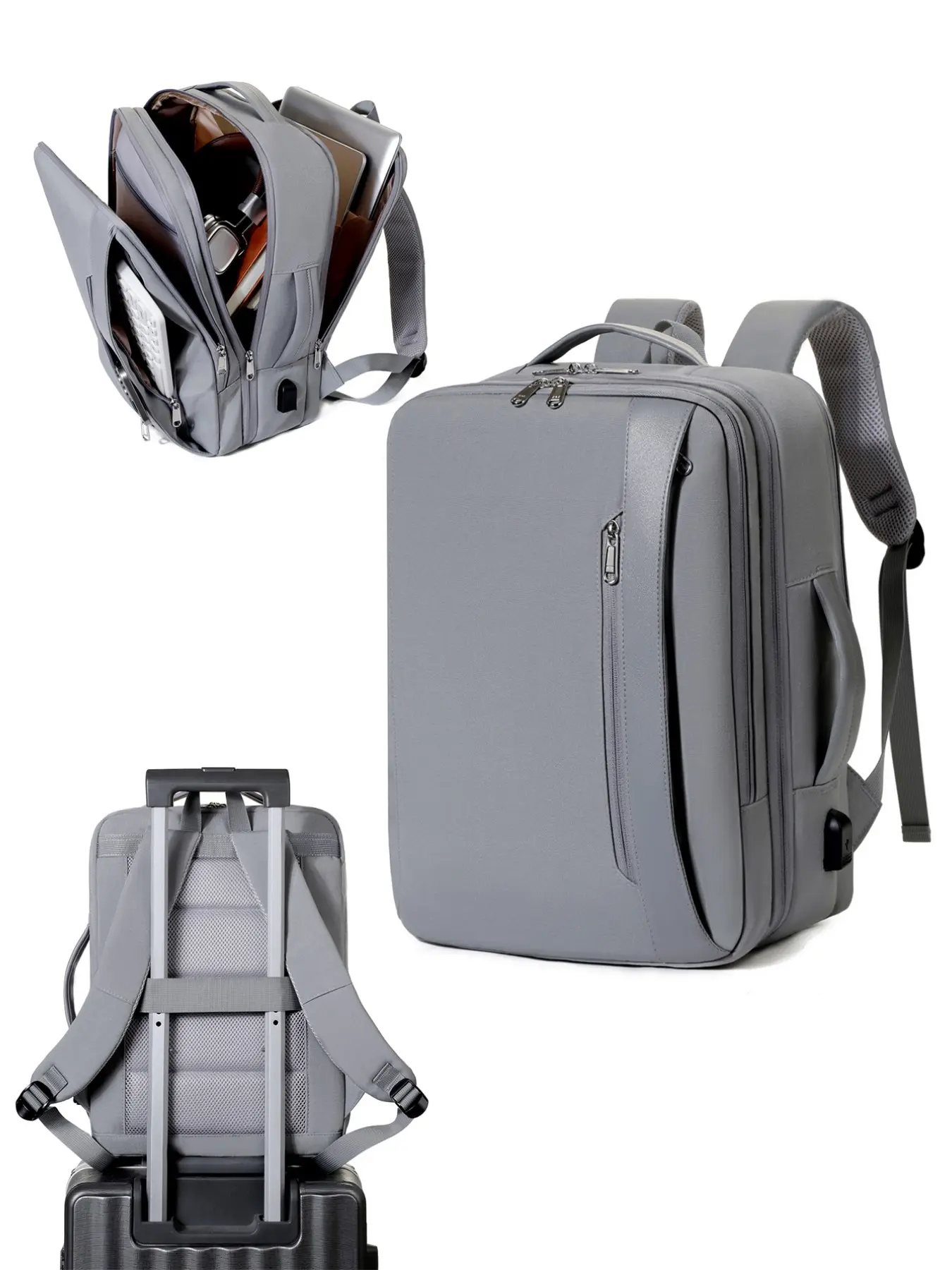 Ryanair Easyjet Cabin Bag Backpack, 15.75x11.81x7.87 Inches, Adjustable Straps, 180° Opening, Zip Closure, Laptop Compartment