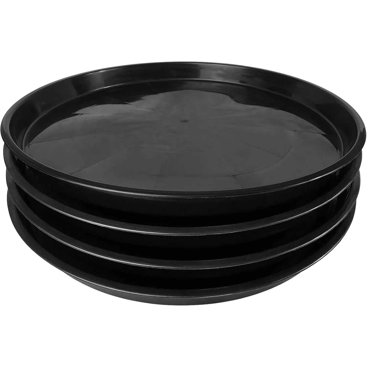 Plant Saucer 16 18 20 22 Inch, 4 Pack Heavy Duty Large Plant Tray for Planter Pot, Plastic Flower Pot Saucers Drip Water Trays for Indoors and Outdoors (20 Inch)