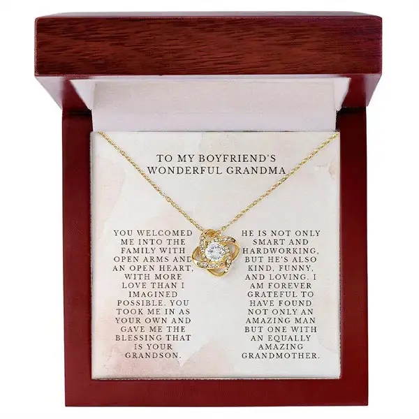 Necklace Gift for Boyfriend's Grandmother - Christmas, Birthday, Mother's Day, Valentine's Day Jewelry Present