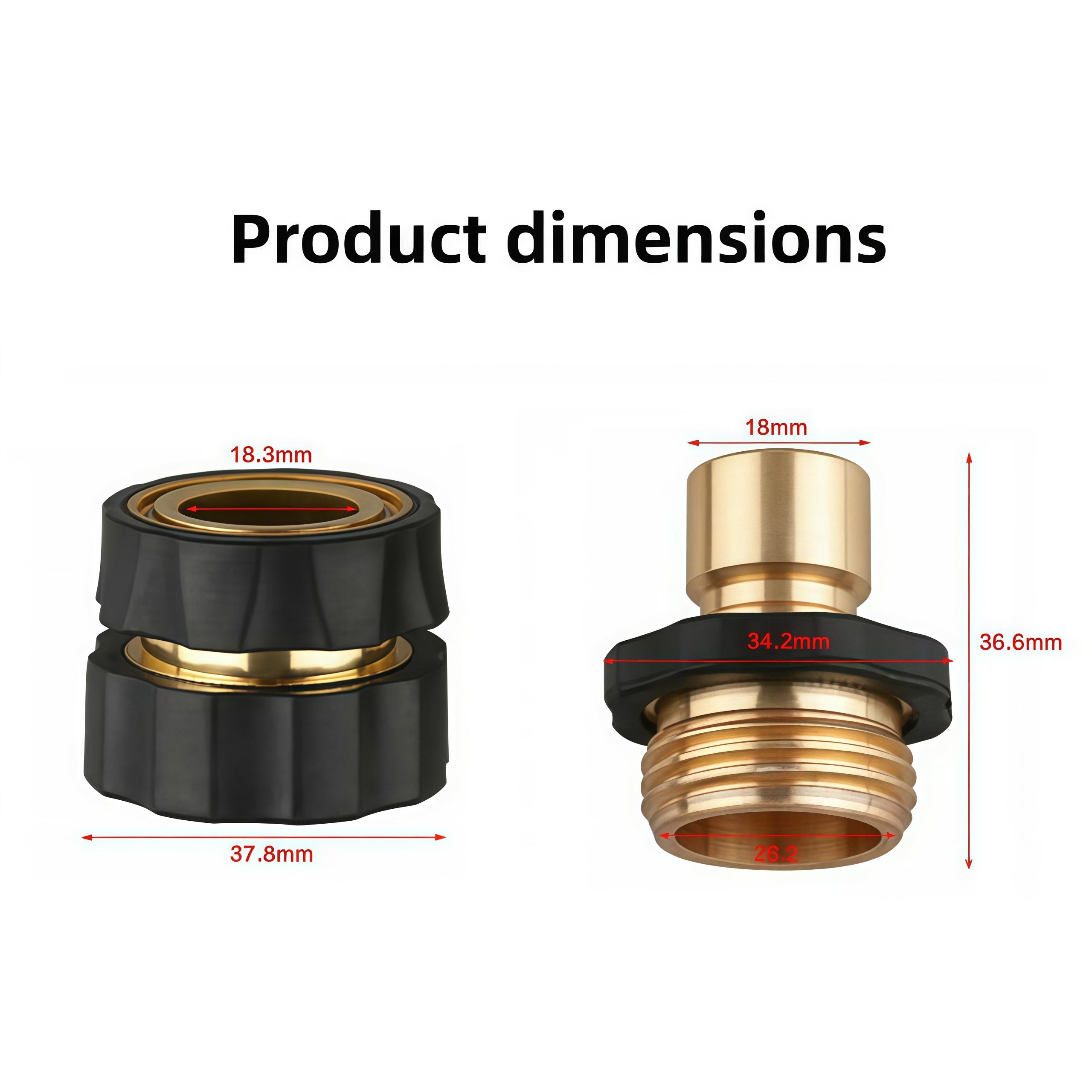 Garden Hose Quick Connectors 3/4-Inch Male and Female, 4-6 Set Plastic+Aluminum Outdoor Tool Accessory, Leak Proof Seal, Easy Connection Lawn Care Item-MM1