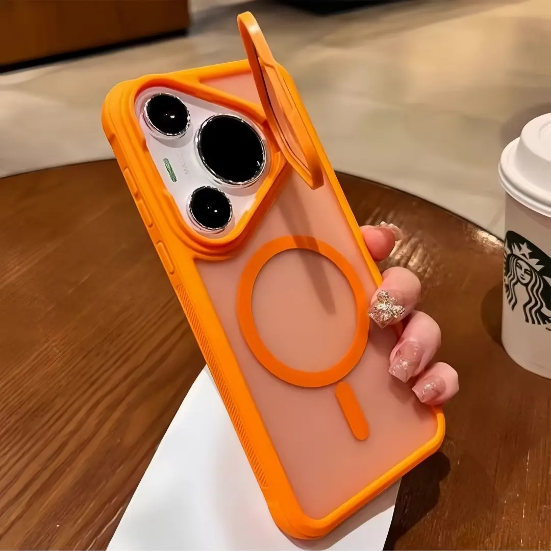 for Huawei Pura 70 80 90  70 Pro 80 Pro 90 Pro Max 70 Ultra 80 Ultra  Skin-feel Magnetic Lens Bracket Phone Case with Full Lens Protection