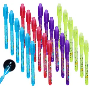 Invisible Ink Pen Spy Pen Secret Message Writer with uv Light Magic Marker for Drawing Fun Activity Kids Party Favors Ideas Gifts and Stock Stuffer (24pcs)