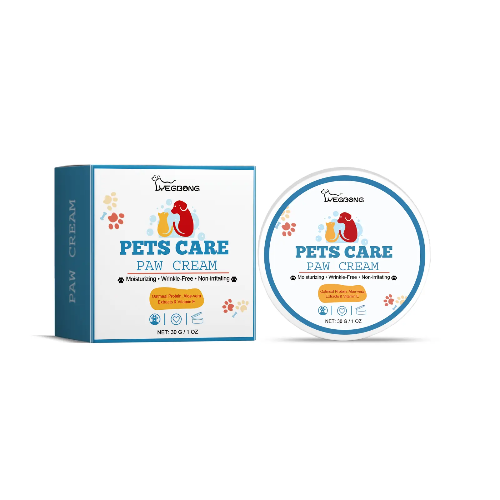 Yegbong Moisture-Rich Dog & Cat Paw Care Cream - Protects Paw Pads, Softening Formula, Deep Nourishment, Pet Grooming Supply