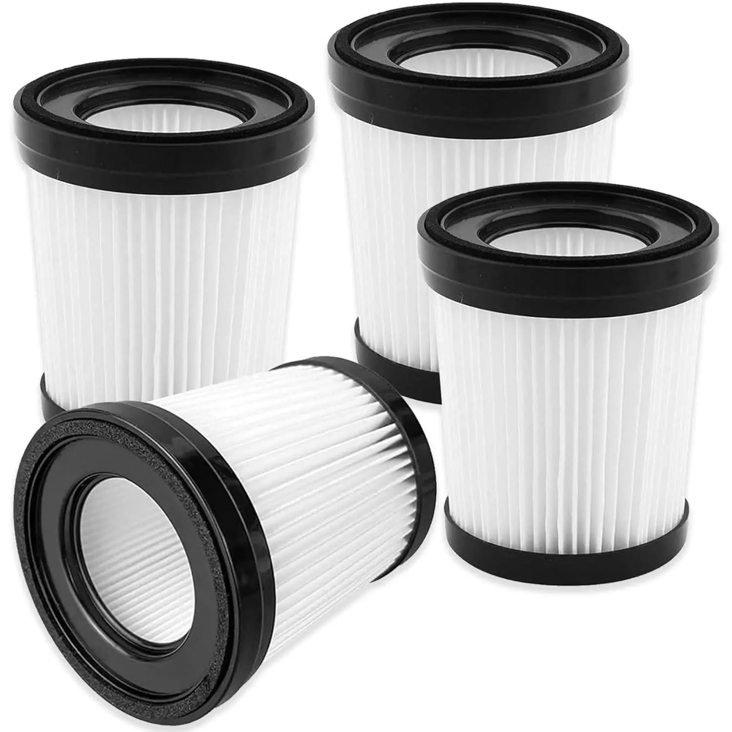 Vacuum Filter  Compatible with Fabuletta FSV001 FSV101 | for Girnoor G160/G165, Lubluelu 202, Oraimo OSV-102, VacLife VL732 Stick Vacuum Cleaners (Without Tap) - 4 Pack