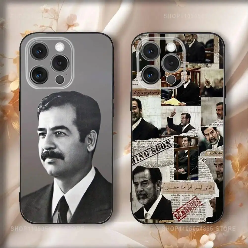 Iraq Saddam Hussein Soft Black Phone Case For iPhone 11-17 Pro Max/Plus & Samsung Galaxy S23-S25 Funda Cover