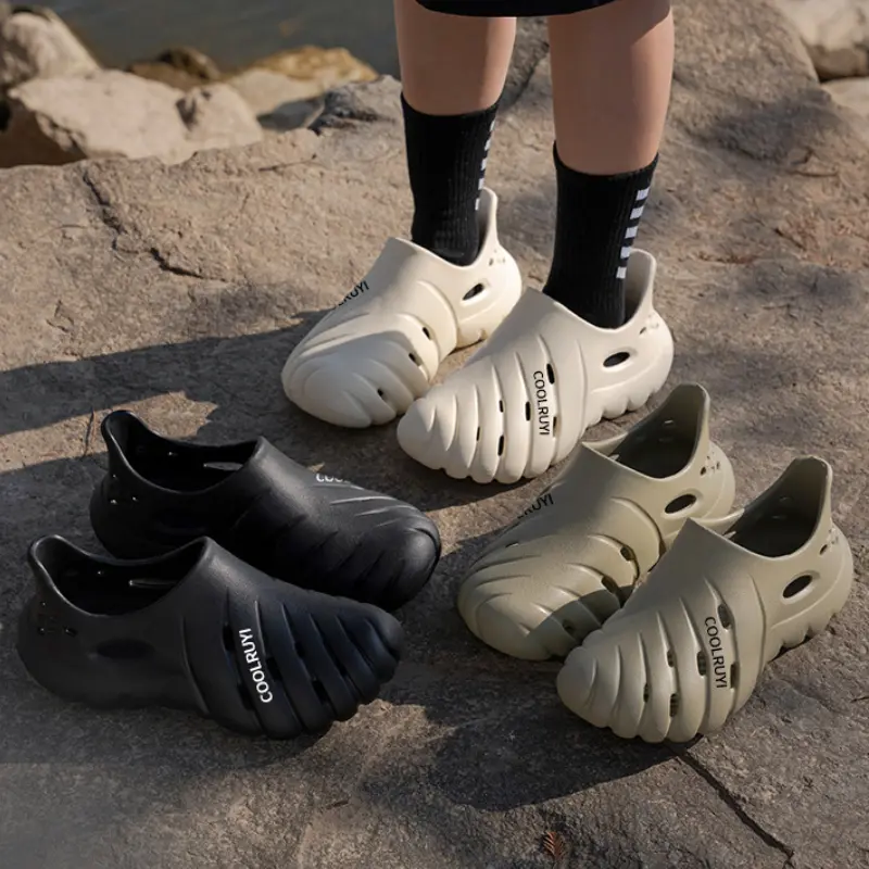 GGOR Quick-Drying, Non-Slip, Thick-Soled, Cushioned Clogs for Men, Breathable Outdoor Sports, Fishing, And Driving Shoes