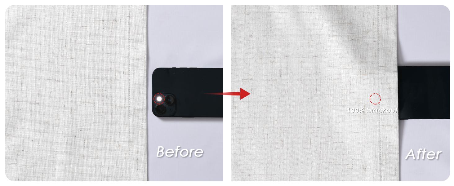 Cream 100% Blackout Linen Curtains 84 Inch Length 2 Panels Set for Bedroom Back Tab Cortinas Para Sala Black Out Curtain for Living Room Modern Farmhouse Decor Natural Ivory Drapes 52x84