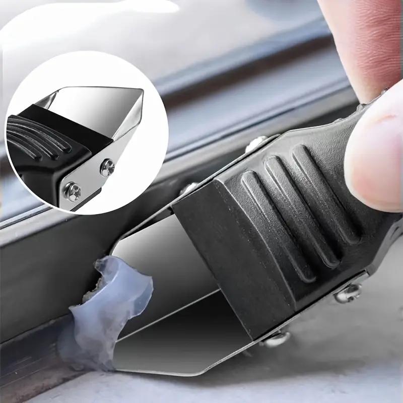 Multi-Functional Grout Scraper Tool Set, Includes Plastic Caulk Remover & Edge Trimming Knife, Easy Glass Sealant Application