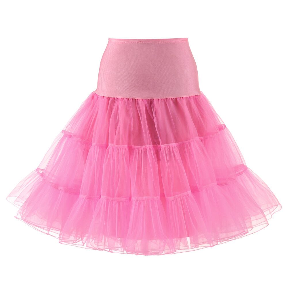 Short Tutu Petticoat Crinoline  50s Swing Vintage Tutu 26" Retro Underskirt Petticoat Fancy Net Rockabilly