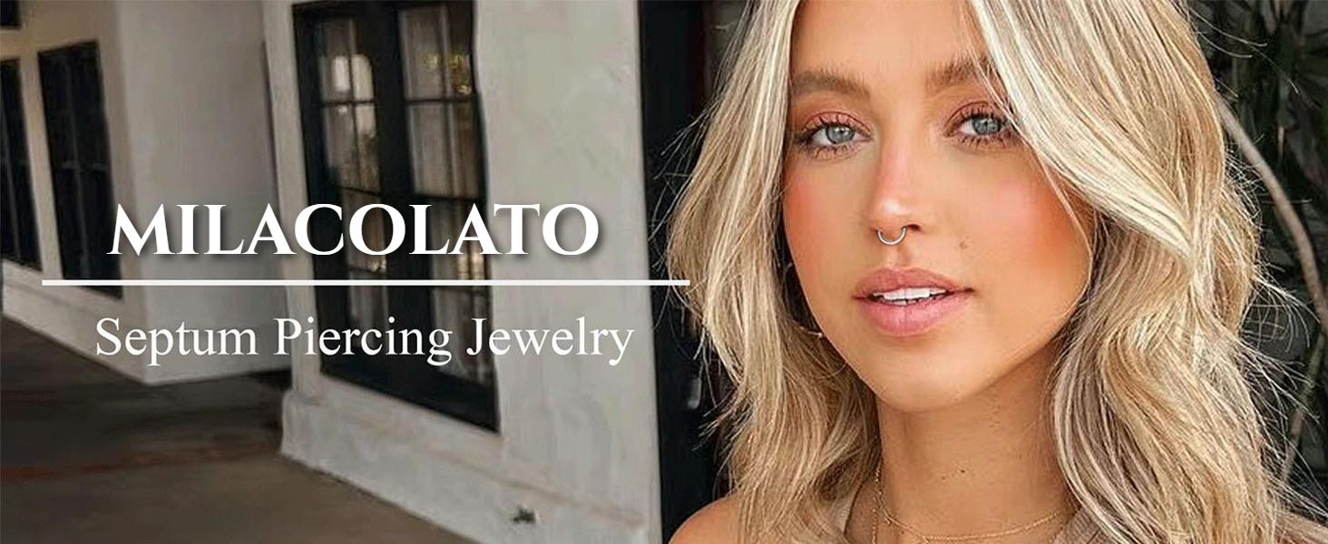 MILACOLATO 6Pcs 16G 18G Septum Rings Surgical Steel Nose Rings Hoop for Women Opal CZ Daith Cartilage Hoop Earring Clicker Septum Jewelry Hinged Hoop Nose Ring Lip Helix Rook Tragus Piercing Jewelry MILACOLATO 6Pcs 16G 18G Septum Rings Surgical Steel Nose Rings Hoop for Women Opal CZ Daith Cartilage Hoop Earring Clicker Septum Jewelry Hinged Hoop Nose Ring Lip Helix Rook Tragus Piercing Jewelry