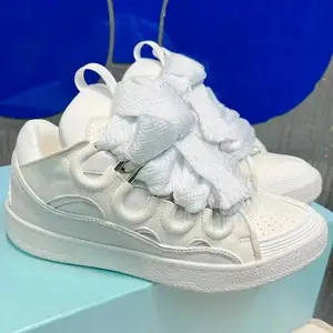 Men's Women's sports shoes Casual Shoes Splicing color design Thick tongue Colorful shoelace Matching fashion Shoes