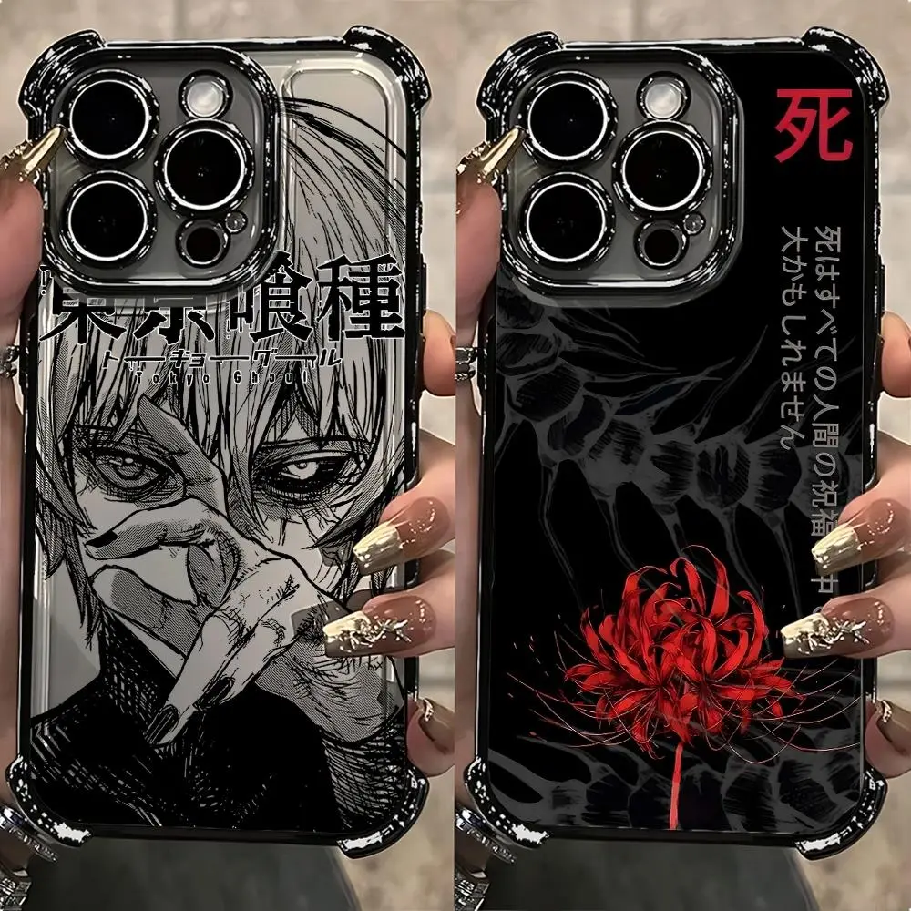 Anime Cool Tokyo Ghoul Plating Phone Case for IPhone 17 16 15 14 13 12 11 Pro Max Air Plus Samsung Galaxy S26 S25 S24 S23 S22 Anti-Fall Airabag