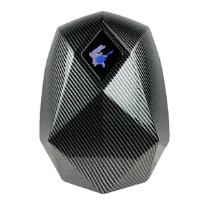 LED Knight Backpack Star Knight Carbon Fiber Texture Style, Smart Bluetooth Programmable Screen, Extra Large Hard Shell Fits Helmet & 17.3" Laptop, Cool Motorcycle Riding Gear for Men Biker (Power Bank Not Included)