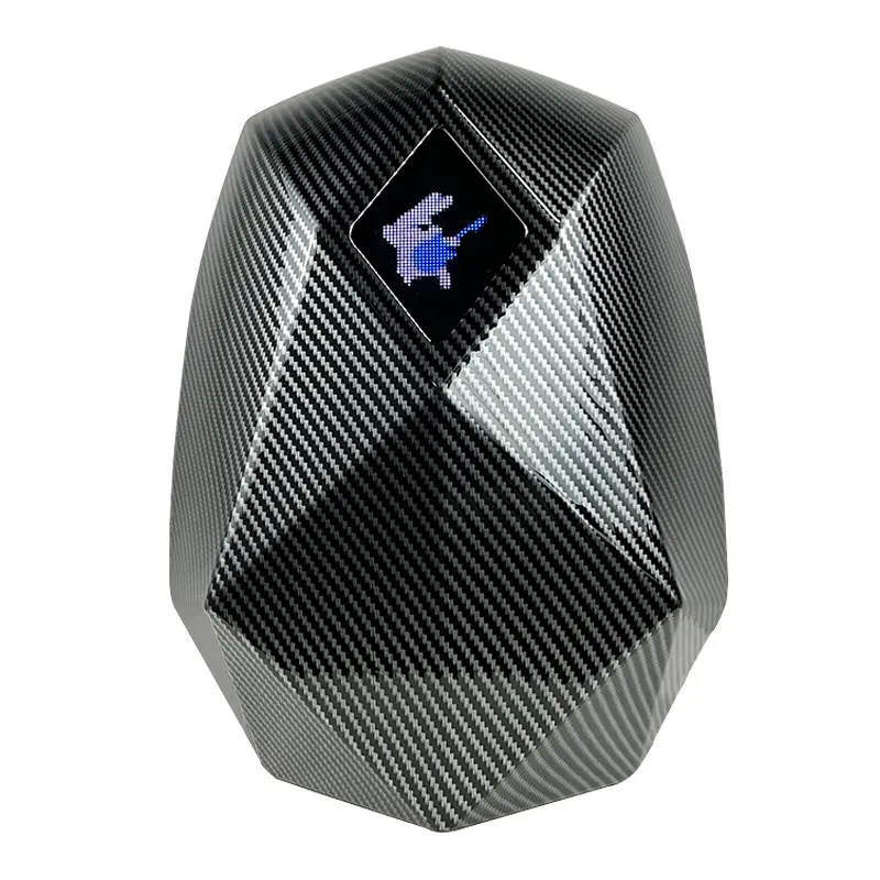 LED Knight Backpack Star Knight Carbon Fiber Texture Style, Smart Bluetooth Programmable Screen, Extra Large Hard Shell Fits Helmet & 17.3" Laptop, Cool Motorcycle Riding Gear for Men Biker (Power Bank Not Included)