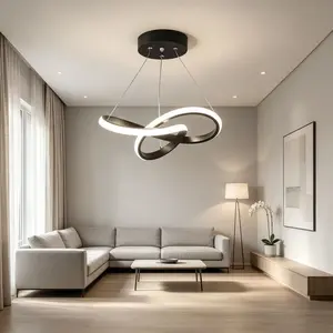 Creative Clover LED Pendant Light, Modern Minimalist Adjustable Chain, Dual-Use Ceiling Mounted, 24cm, Ideal for Dining Room, Bathroom, Living Room